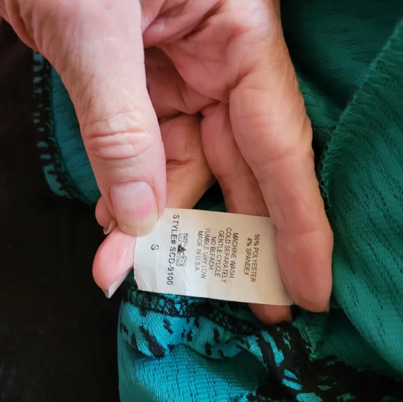 Mia Blue and Black Chevron Print Dress - Picture 4 of 4